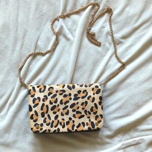 Street Level Convertible cheetah print purse/clutch - one size